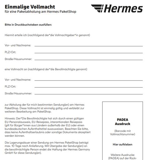 vollmacht formular hermes|vollmacht hermes vorlage.